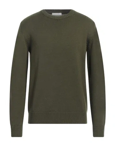 Diktat Man Sweater Military Green Size Xxl Merino Wool In Green