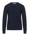 Diktat Man Sweater Navy Blue Size Xxl Merino Wool