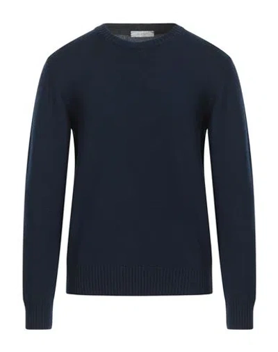 Diktat Man Sweater Navy Blue Size Xxl Merino Wool In Navy Blue
