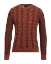 Diktat Man Sweater Rust Size Xxl Merino Wool, Acrylic, Mohair Wool In Red