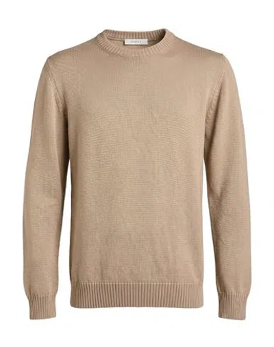Diktat Man Sweater Sand Size Xl Merino Wool In Brown