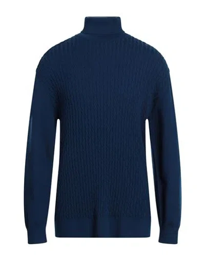 Diktat Man Turtleneck Blue Size Xxl Viscose, Polyamide, Acrylic, Cashmere In Blue