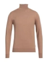 Diktat Man Turtleneck Camel Size Xl Merino Wool In Beige