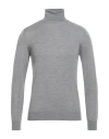 Diktat Man Turtleneck Grey Size Xxl Merino Wool, Silk, Cashmere