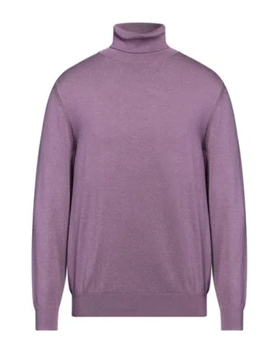 Diktat Man Turtleneck Light Purple Size L Viscose, Polyamide, Acrylic, Cashmere In Purple