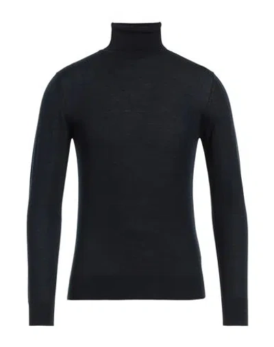 Diktat Man Turtleneck Midnight Blue Size S Merino Wool, Silk, Cashmere In Black