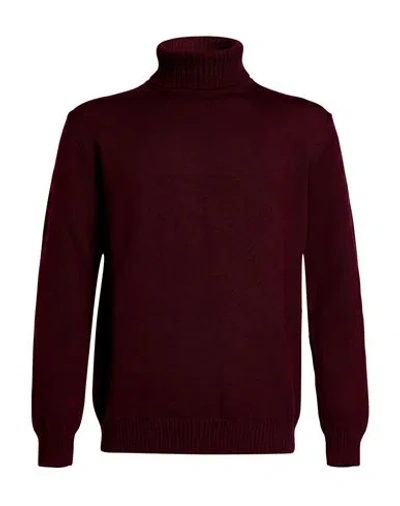 Diktat Man Turtleneck Plum Size Xl Merino Wool In Multi