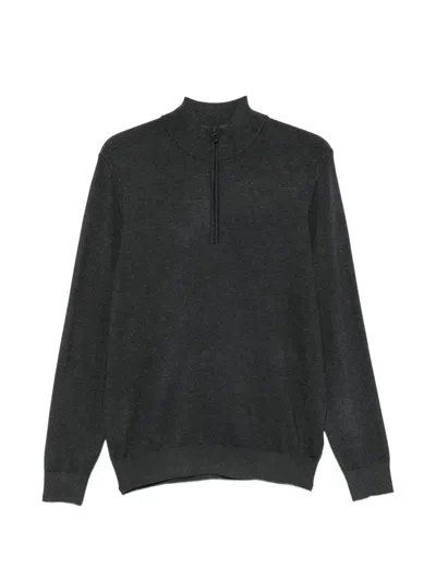 Diktat Quarter-zip Sweater In Grey