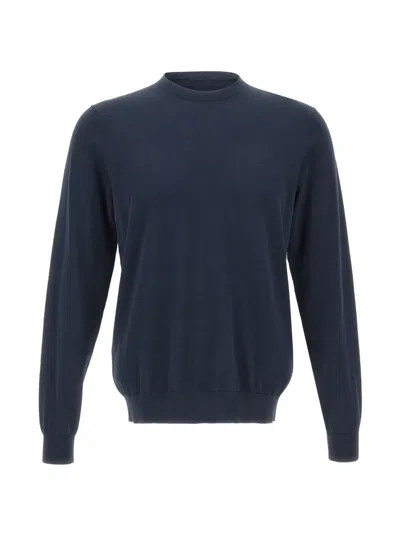 Diktat Ribbed Crew-neck Sweater In Blue