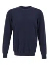 Diktat Ribbed-edge Crew-neck Sweater In Blue
