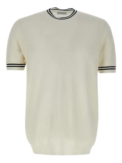 Diktat Ribbed-trimmed Short-sleeved T-shirt