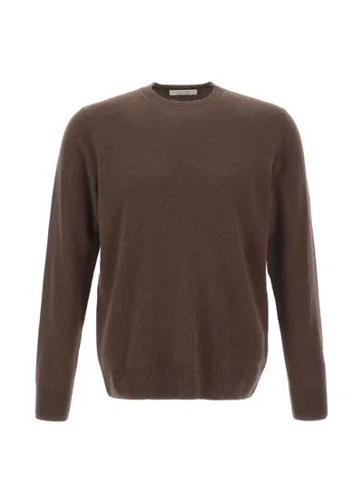 Diktat Ribbed-trim Sweater In Brown