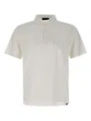 Diktat Short-sleeve Button Polo Shirt In Gray