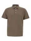 Diktat Short Sleeve Polo Shirt In Brown