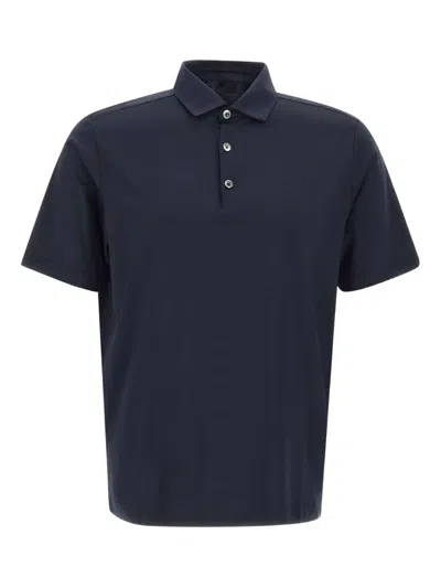Diktat Short-sleeve Polo Shirt In Blue