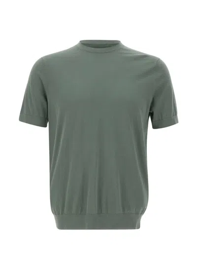 Diktat Short-sleeve Crew-neck Sweater In Green