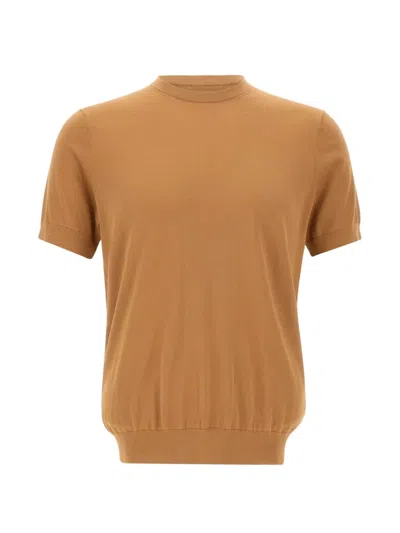 Diktat Short-sleeve Crew-neck Sweater In Neutral