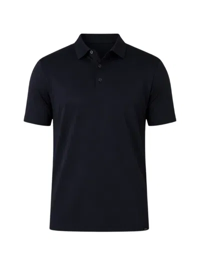 Diktat Short-sleeve Polo Shirt In Blue