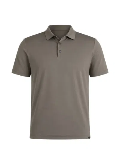 Diktat Short-sleeve Polo Shirt In Brown