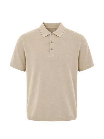 Diktat Short-sleeve Polo Shirt In Neutral