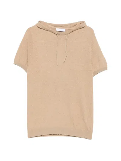 Diktat Short-sleeved Hooded T-shirt In Pink
