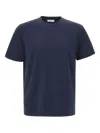 Diktat Side-slit Crew-neck T-shirt In Blue