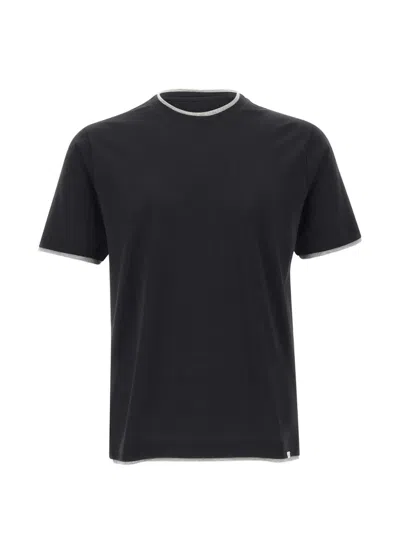 Diktat Stitched-logo T-shirt In Black