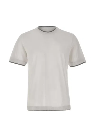 Diktat Trimmed Crew-neck T-shirt In Gray