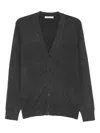 Diktat V-neck Cardigan In Black