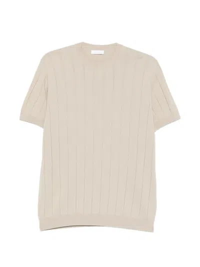 Diktat Vertical-ribbed Sweater In Neutral