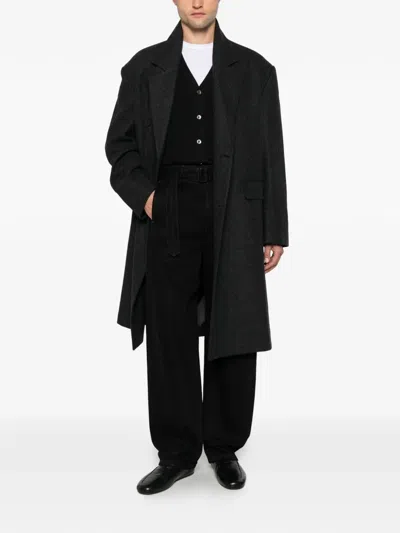 Diktat V-neck Button-up Cardigan In Black