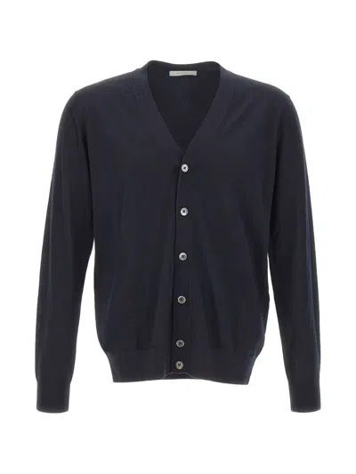 Diktat V-neck Wool Cardigan In Blue