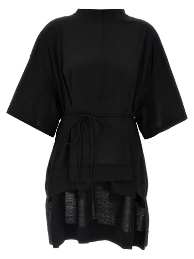 DI.LA3 PARI' ASYMMETRIC T-SHIRT BLACK