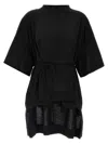 Di.la3 Pari' Asymmetric T-shirt In Black