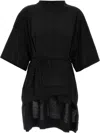 Di.la3 Pari' Asymmetric T-shirt In Schwarz