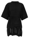Di.la3 Pari' Asymmetric T-shirt In Black