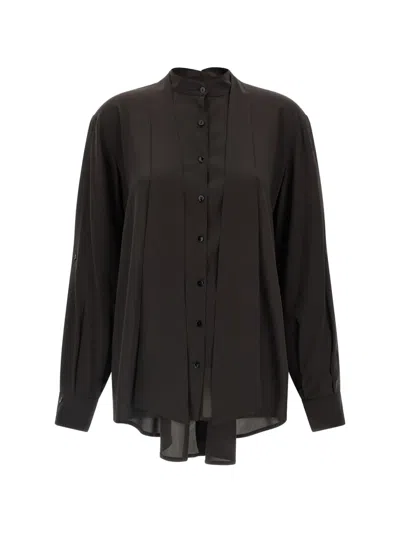 Di.la3 Pari' Bonton Shirt In Black