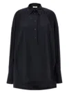 Di.la3 Pari' Blue Cotton Shirt In Black