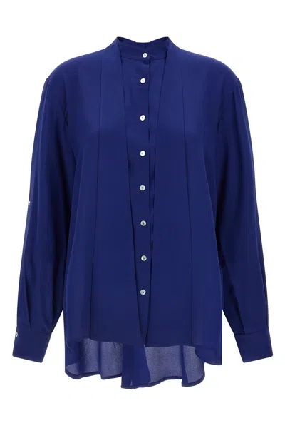 Di.la3 Pari' Bonton Shirt In Blue