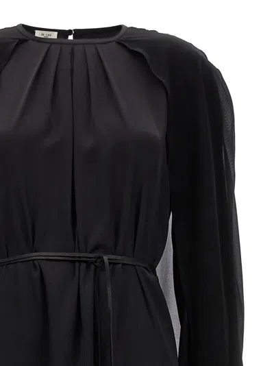 Di.la3 Pari' Di. La3 Pari' Silk Long Women's Dress In Black