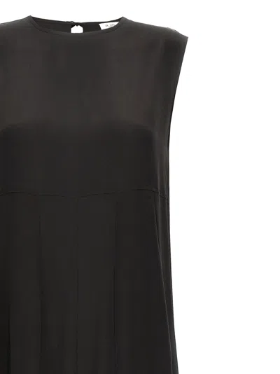 Di.la3 Pari' Di. La3 Pari' Silk Long Women's Dress In Black