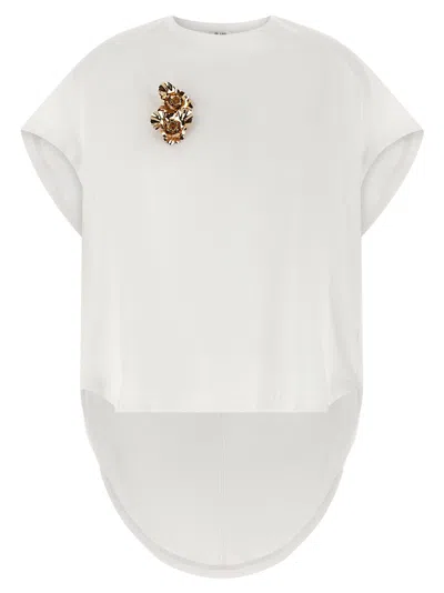 Di.la3 Pari' Double Pin T-shirt In White