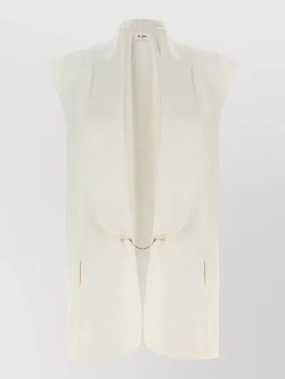 Di.la3 Pari' Evening Tuxedo Gilet Shawl Lapel Flap Pockets In Neutral