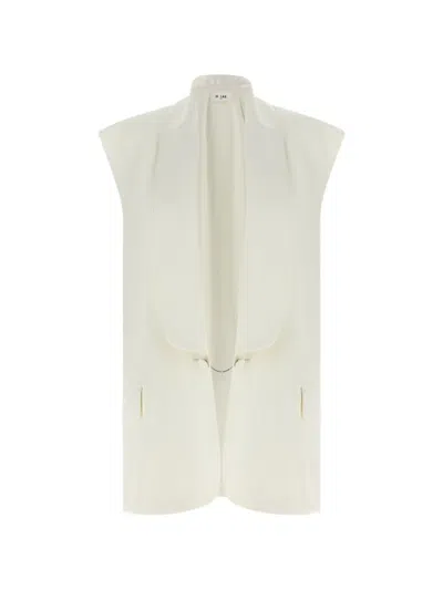 Di.la3 Pari' Evening Tuxedo Gilet Shawl Lapel Flap Pockets In Neutral