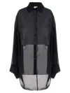 Di.la3 Pari' Semi-sheer Shirt In Blue