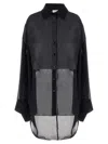 Di.la3 Pari' Semi-sheer Shirt In Blue