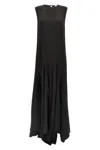 Di.la3 Pari' Black Spicchi Dress In Black