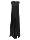 Di.la3 Pari' Black Spicchi Dress In Black
