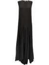 Di.la3 Pari' Black Spicchi Dress In Black