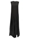 Di.la3 Pari' Black Spicchi Dress In Black